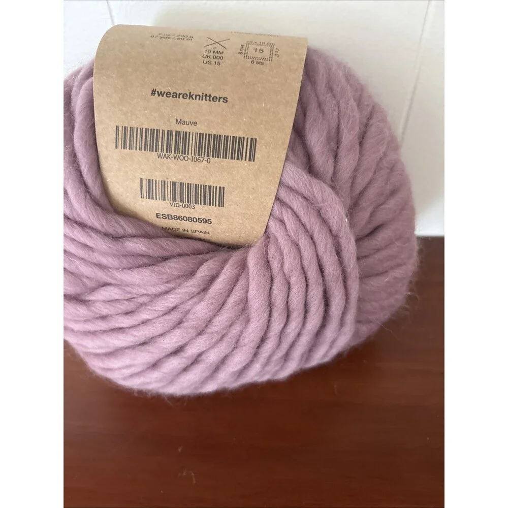 We Are Knitters Yarn - The Wool - Mauve - 100% Wool chunky yarn ball NEW - Picture 3 of 8